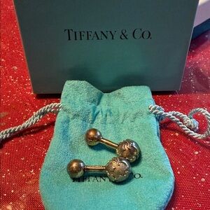 Tiffany & Co. Silver Sphere Ball Cuff Links